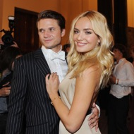 anchorman and actor Ondřej Brzobohatý and Miss World 2006 Taťána Kuchařová